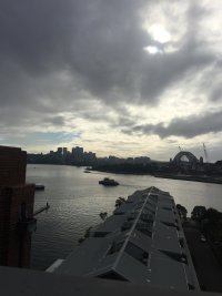 Looking towards the Harbour Bridge from Pyrmont